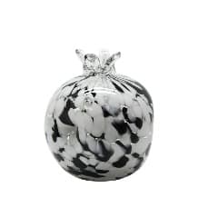 Rodie Decorativa White Black din Sticla D9x11cm