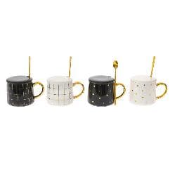 Cana cu Lingura Elegant din Ceramica D9x9cm