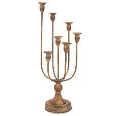 Suport pentru Lumanari Gold din Aluminiu 20x20x51cm