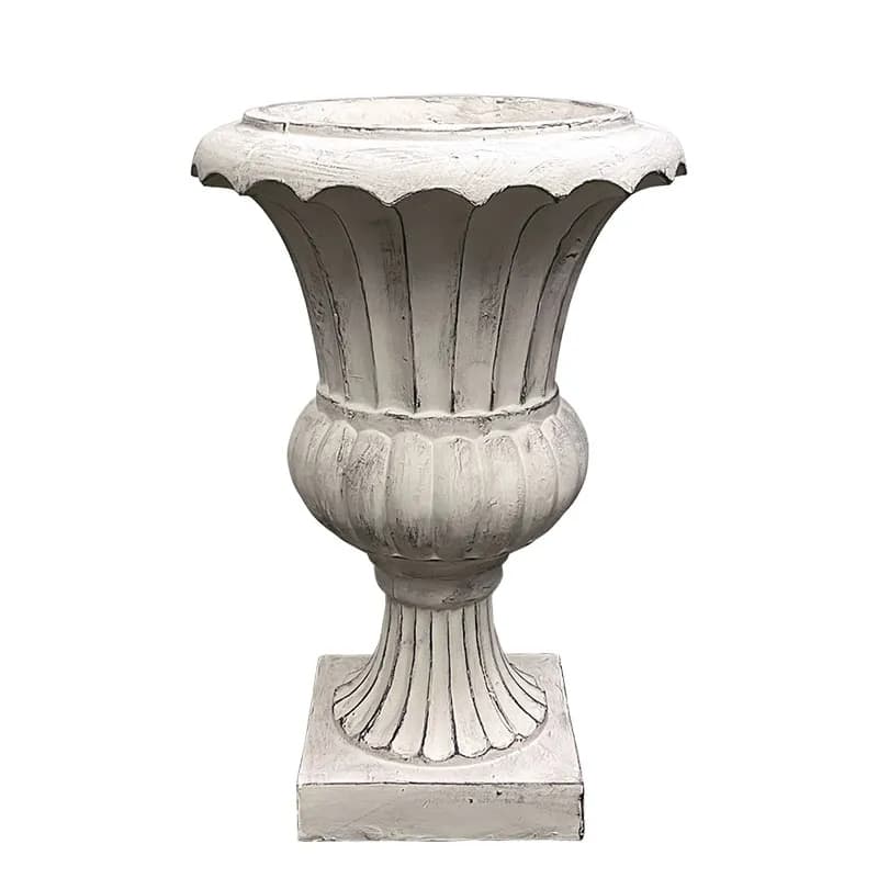 Amfora Antique Beige din Fibra de Sticla 75cm