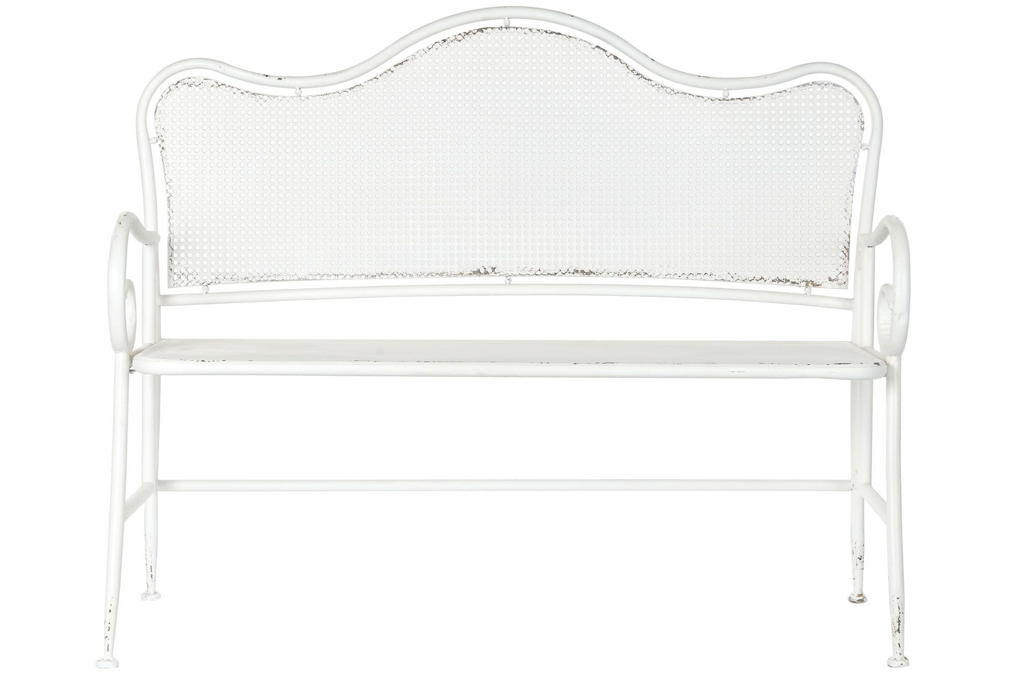 Banca White din Metal 120x52x96cm