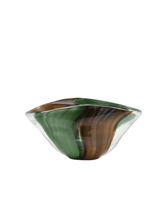 Bol Green Brown din Sticla 36x23x17cm