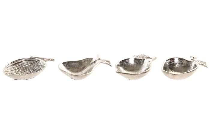 Bol Silver Fruit din Aluminiu 16x10x4cm