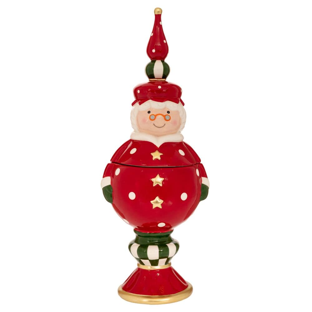 Borcan cu Capac Red Santa din Ceramica 18x15x47cm