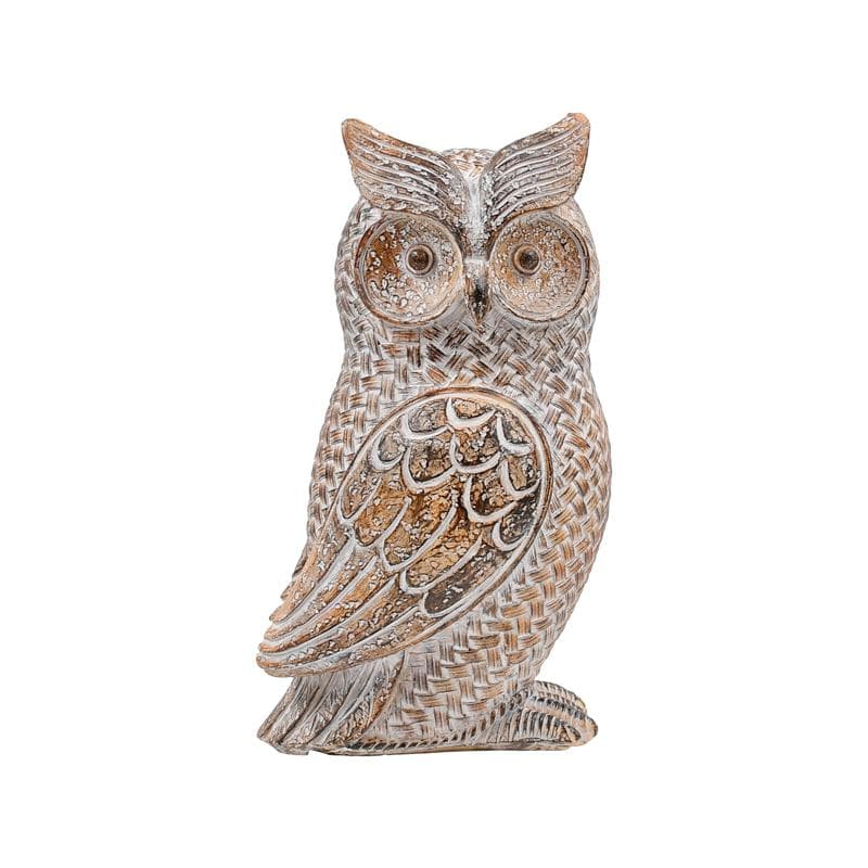 Bufnita Brown White din Rasina 9x8x15cm