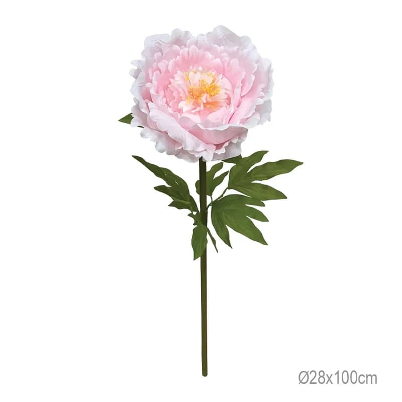 Bujor Artificial Pink White D28x100cm