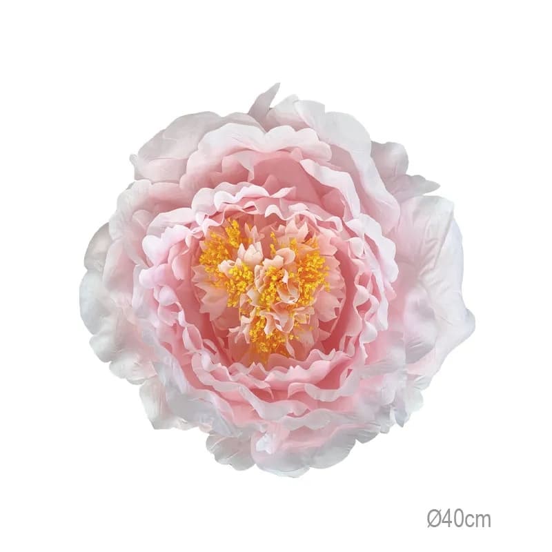 Bujor Artificial Pink White D40cm