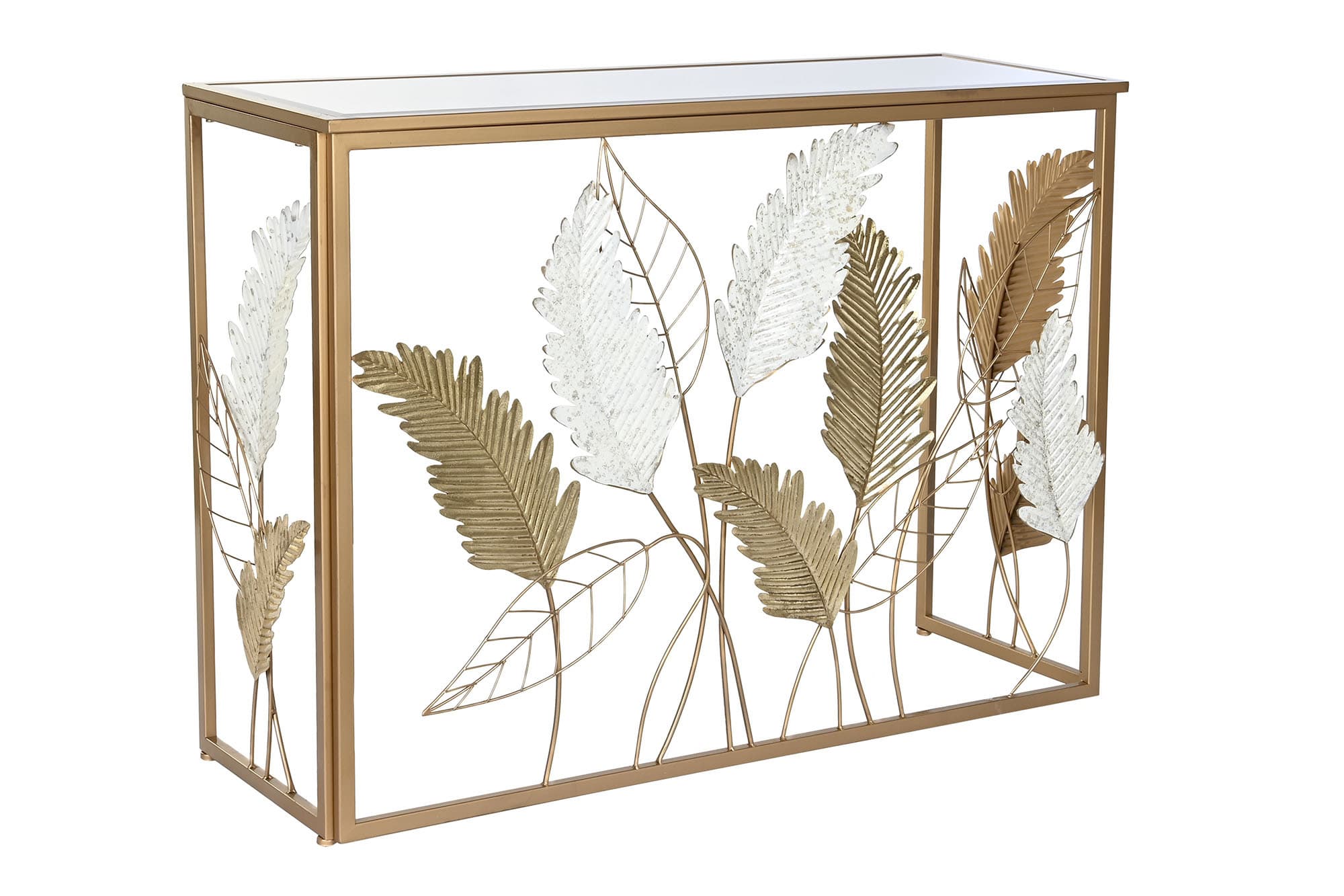 Consola Golden din Metal cu Oglinda 108x37x80cm