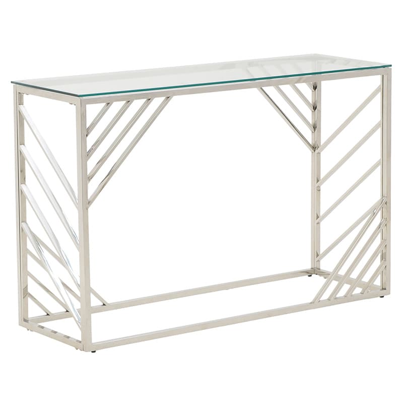 Consola Silver din Metal cu Sticla 120x40x78cm