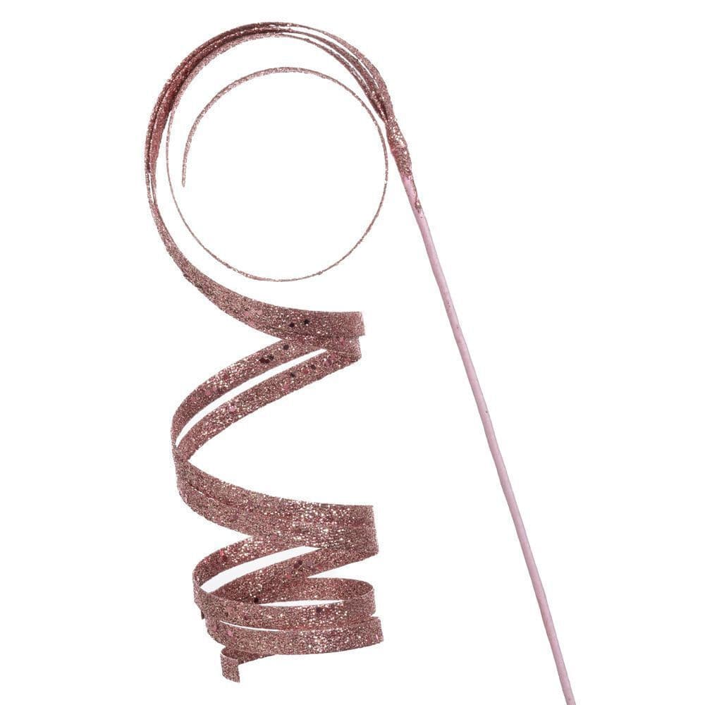Creanga Artificiala Antique Pink Glitter 50cm
