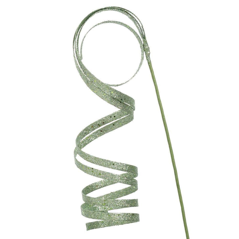 Creanga Artificiala Slate Green Glitter 50cm