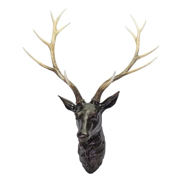Decoratiune Black Brown Deer din Rasina 78x45x104cm