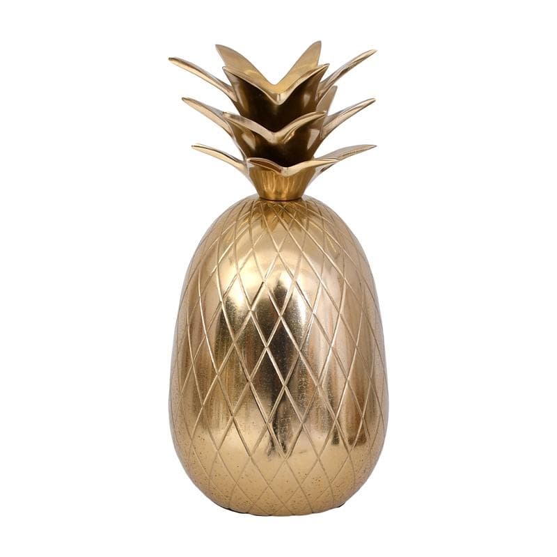 Decoratiune Gold Pinapple din Aluminiu D10x21cm