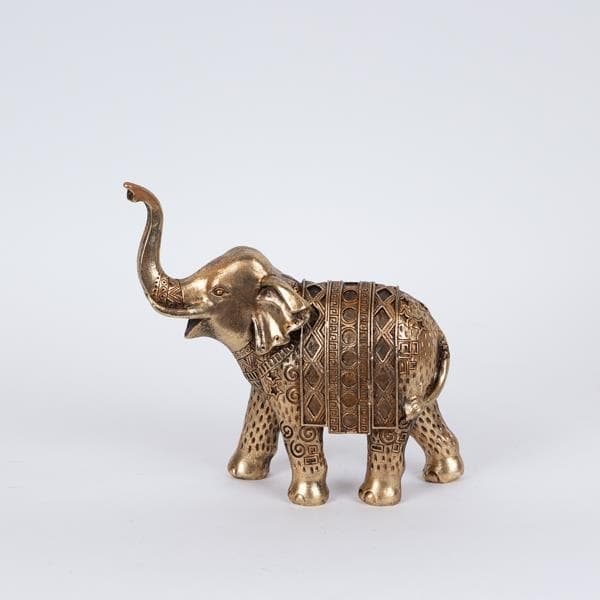 Elefant Antique Gold din Rasina 20x28x19cm