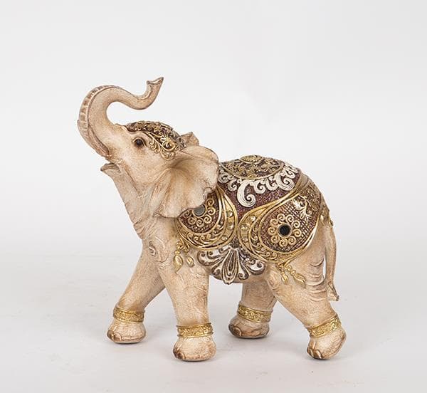 Elefant Brown Gold din Rasina 19x9x20cm