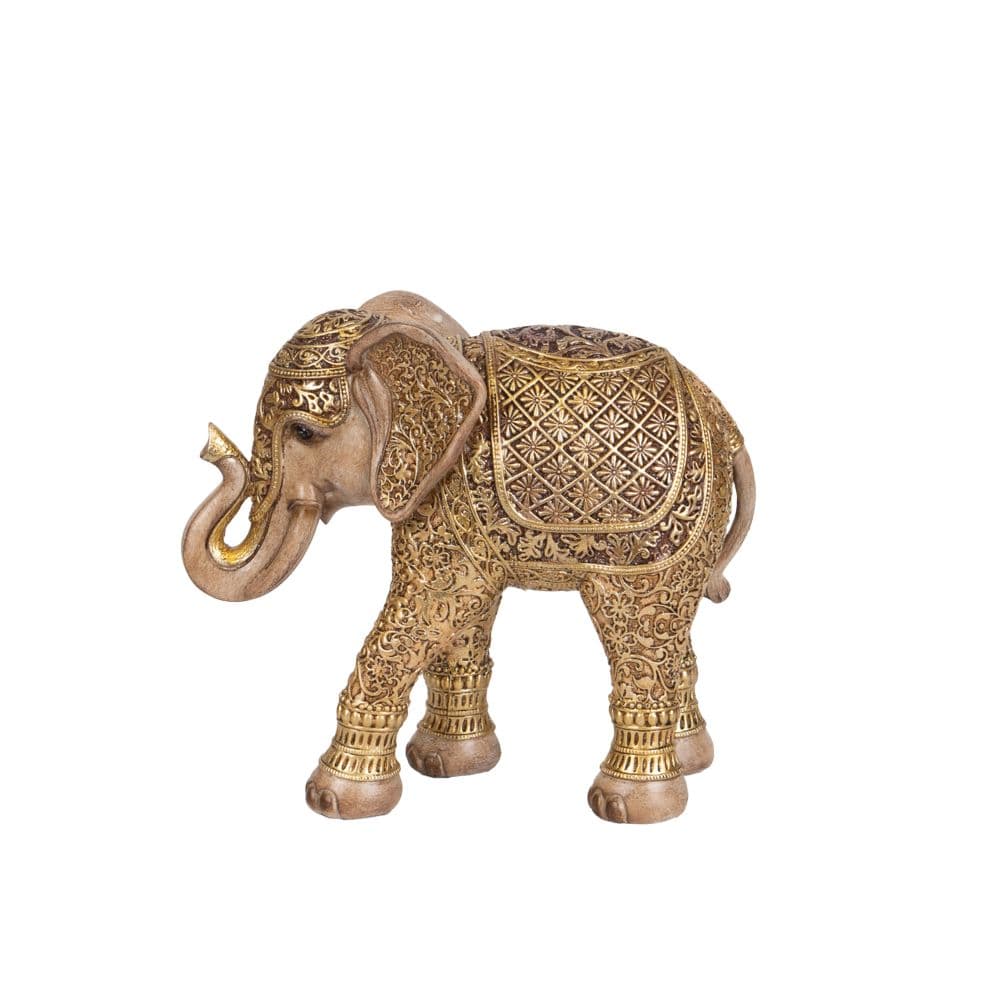 Elefant Gold din Rasina 21x9x19cm