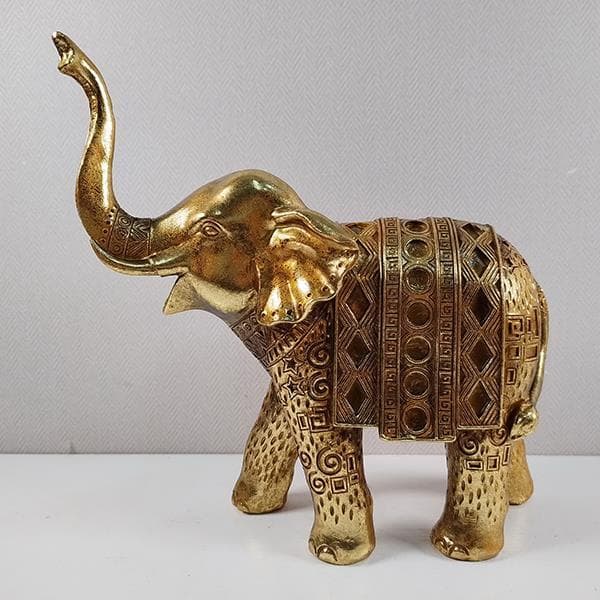 Elefant Gold din Rasina 23x10x24cm