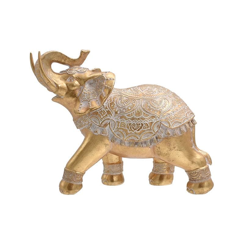 Elefant Golden din Rasina 23x9x19cm