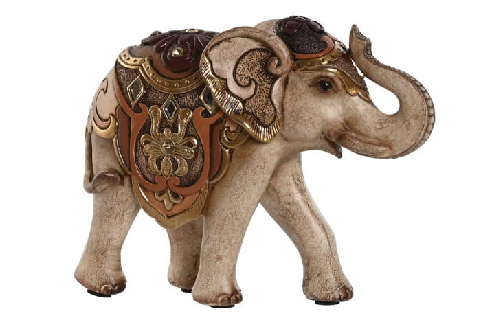 Elefant Golden Orange din Rasina 15x5x12cm