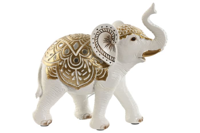 Elefant White Gold din Rasina 15x6x14cm
