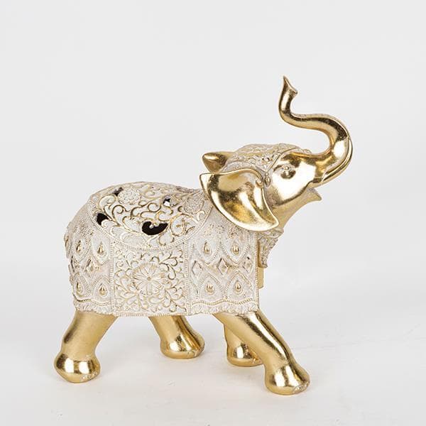 Elefant White Gold din Rasina 27x10x28cm