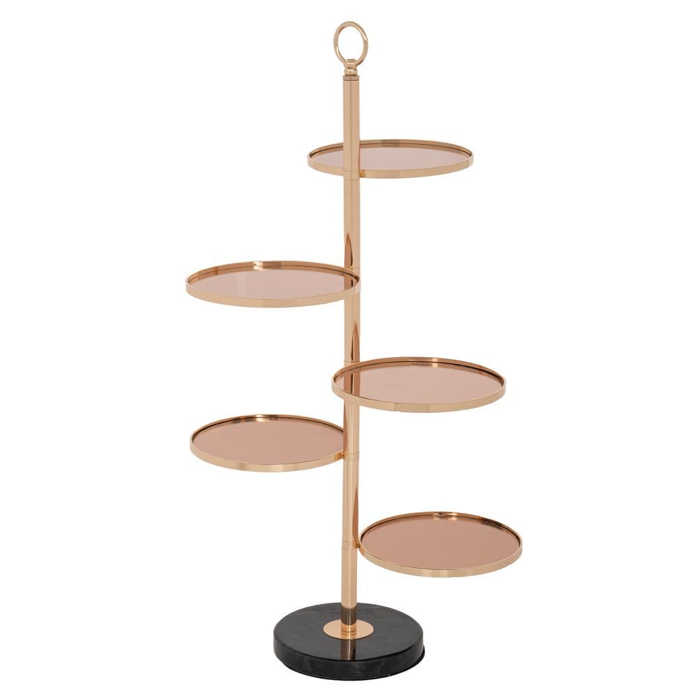 Etajera Gold Black din Metal D19x42x73cm