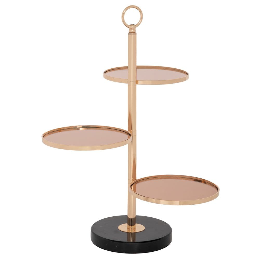 Etajera Gold Black din Metal D19x51cm