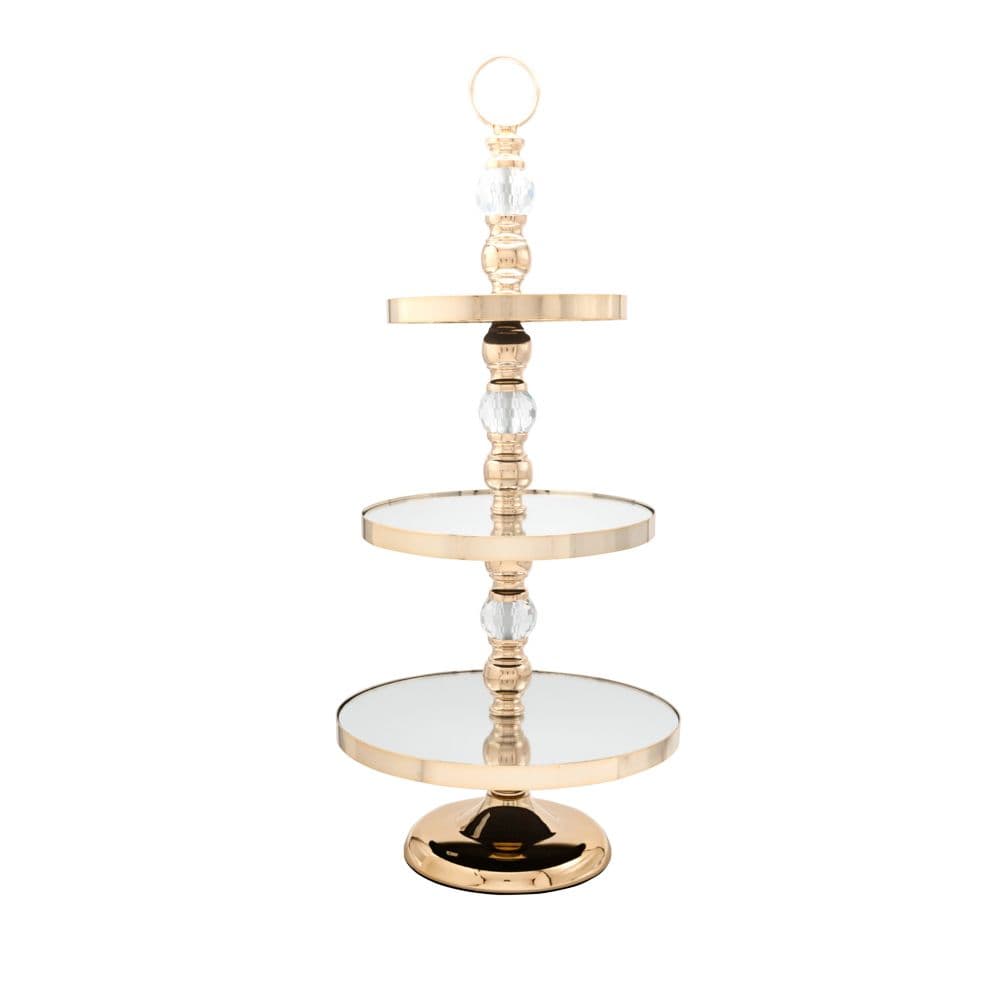 Etajera Gold din Metal cu Oglinda D30x68cm