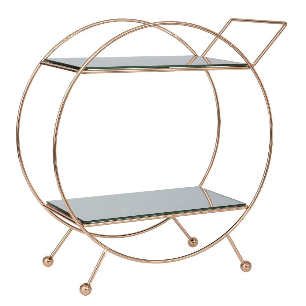 Etajera Golden din Metal cu Oglinda 40x17x43cm