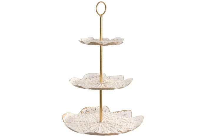 Etajera White Golden din Metal D46x68cmBD-222874