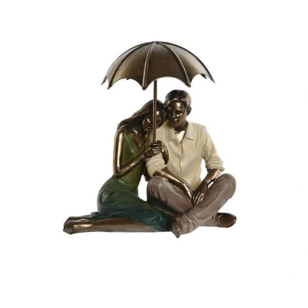 Figurina Green Couple din Rasina 15x12x12cm