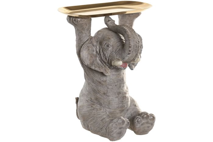 Figurina Grey Golden Elephant din Rasina 31x23x35cm