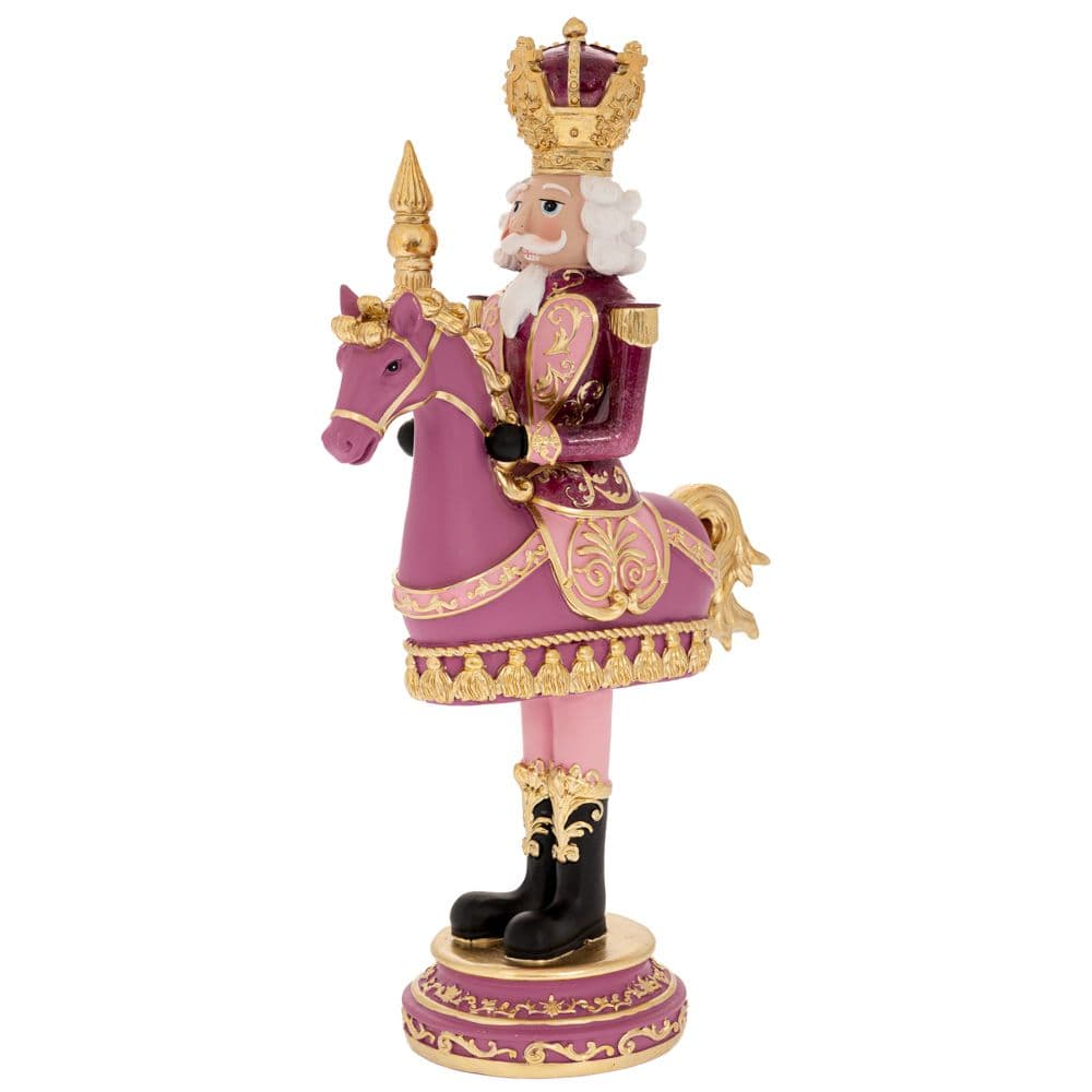 Figurina Pink Nutcracker on Horse din Rasina 20x10x33cm