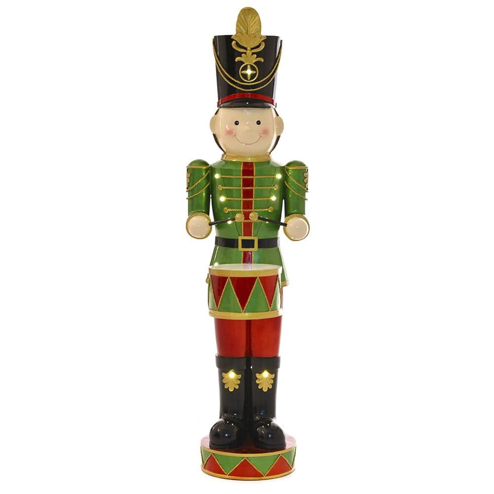 Figurina Red Green Nutcracker din Rasina 28x32x106cm