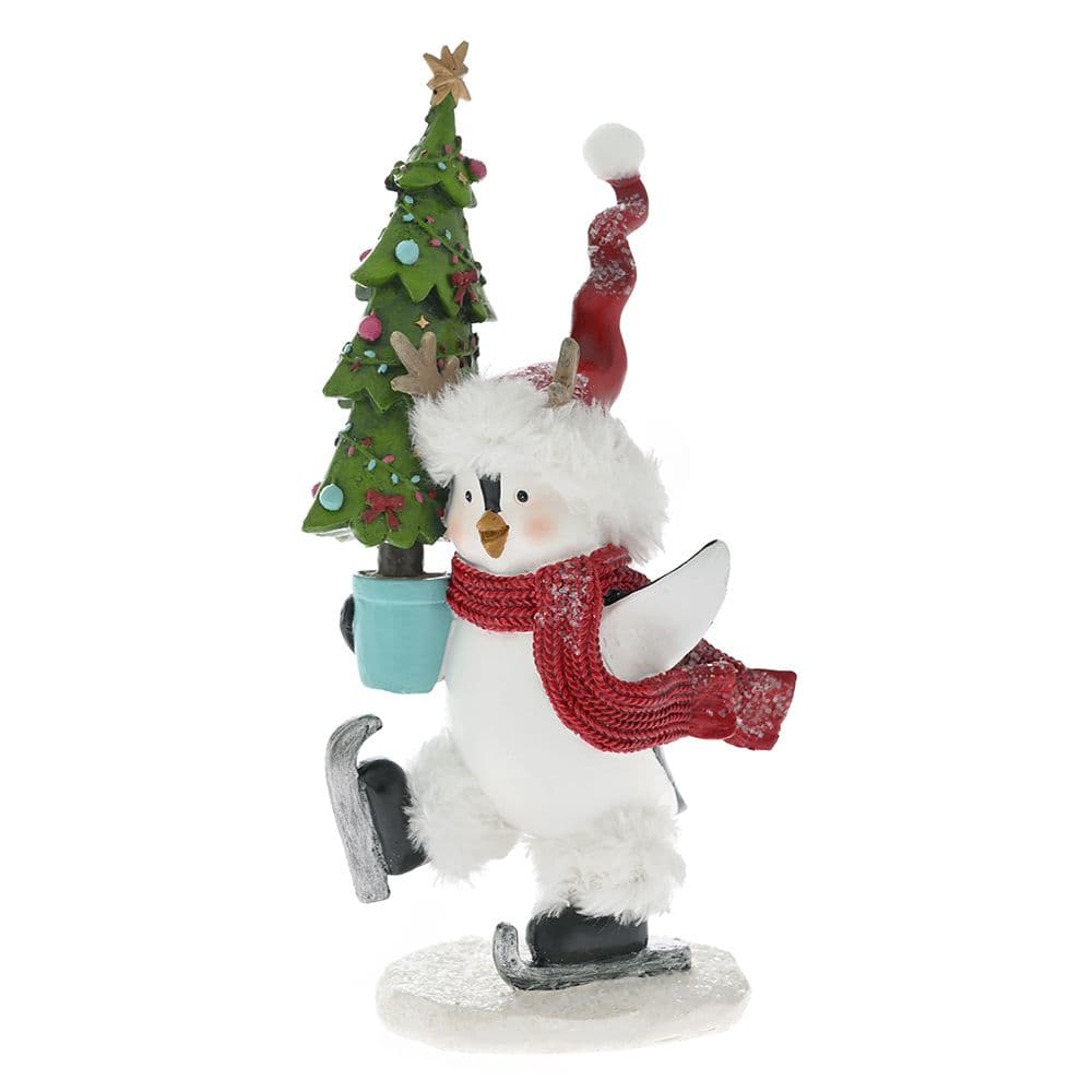 Figurina White Red Penguin din Rasina 11x7x22cm
