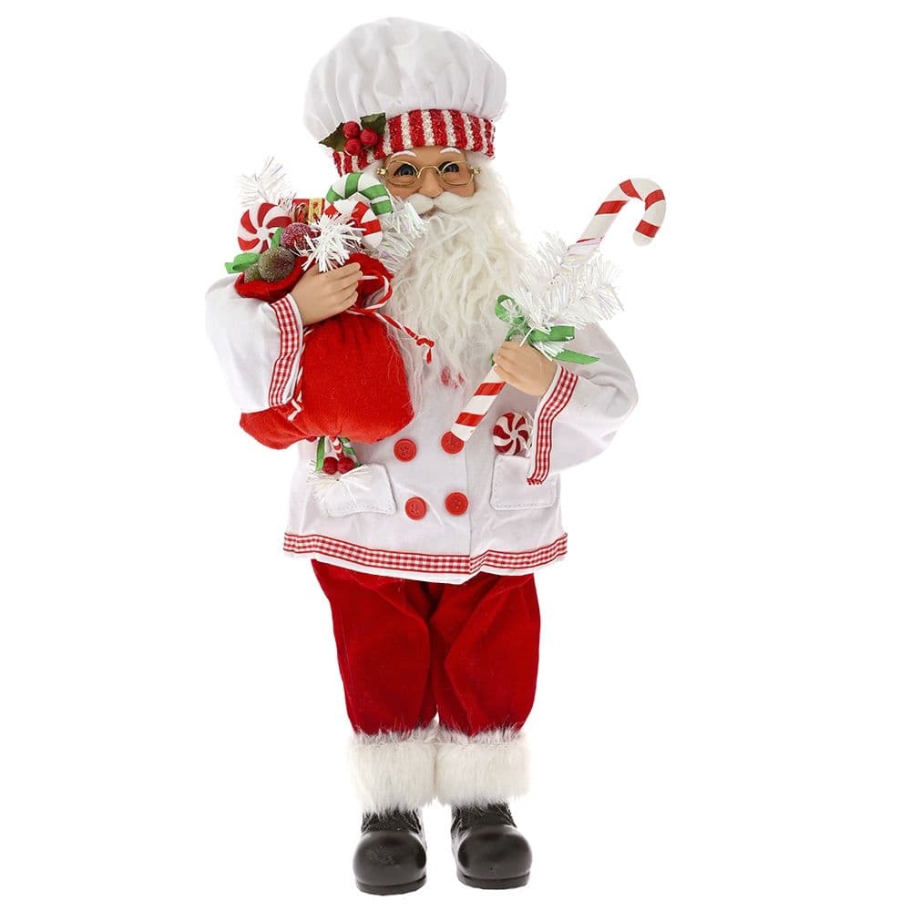 Figurina White Red Santa din Textil 29x47cm