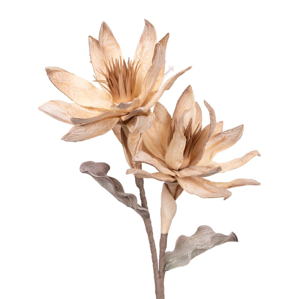 Floare Artificiala Beige Brown din Spuma 28x90cm