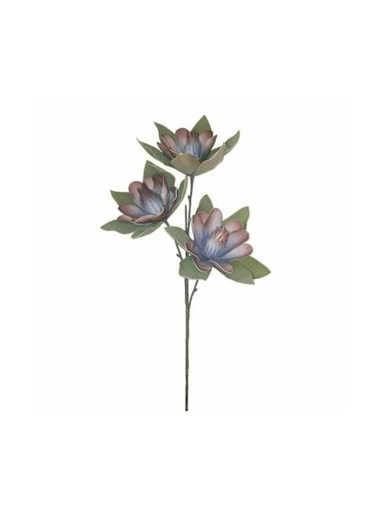 Floare Artificiala Blue Brown din Spuma 35x85cm