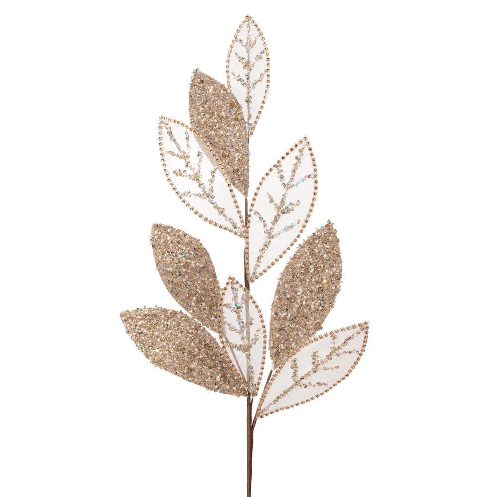 Frunze Artificiale Champagne Glitter 86cm