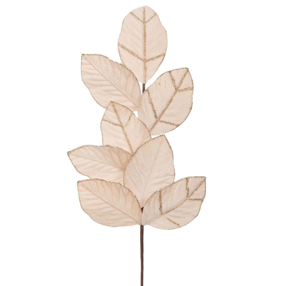 Frunze Artificiale Champagne Velvet Glitter 70cm
