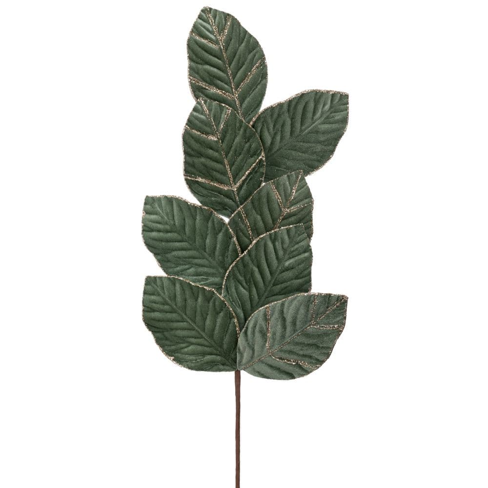 Frunze Artificiale Slate Green Velvet 70cm