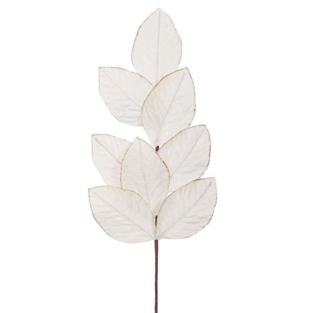 Frunze Artificiale White Glitter 70cm
