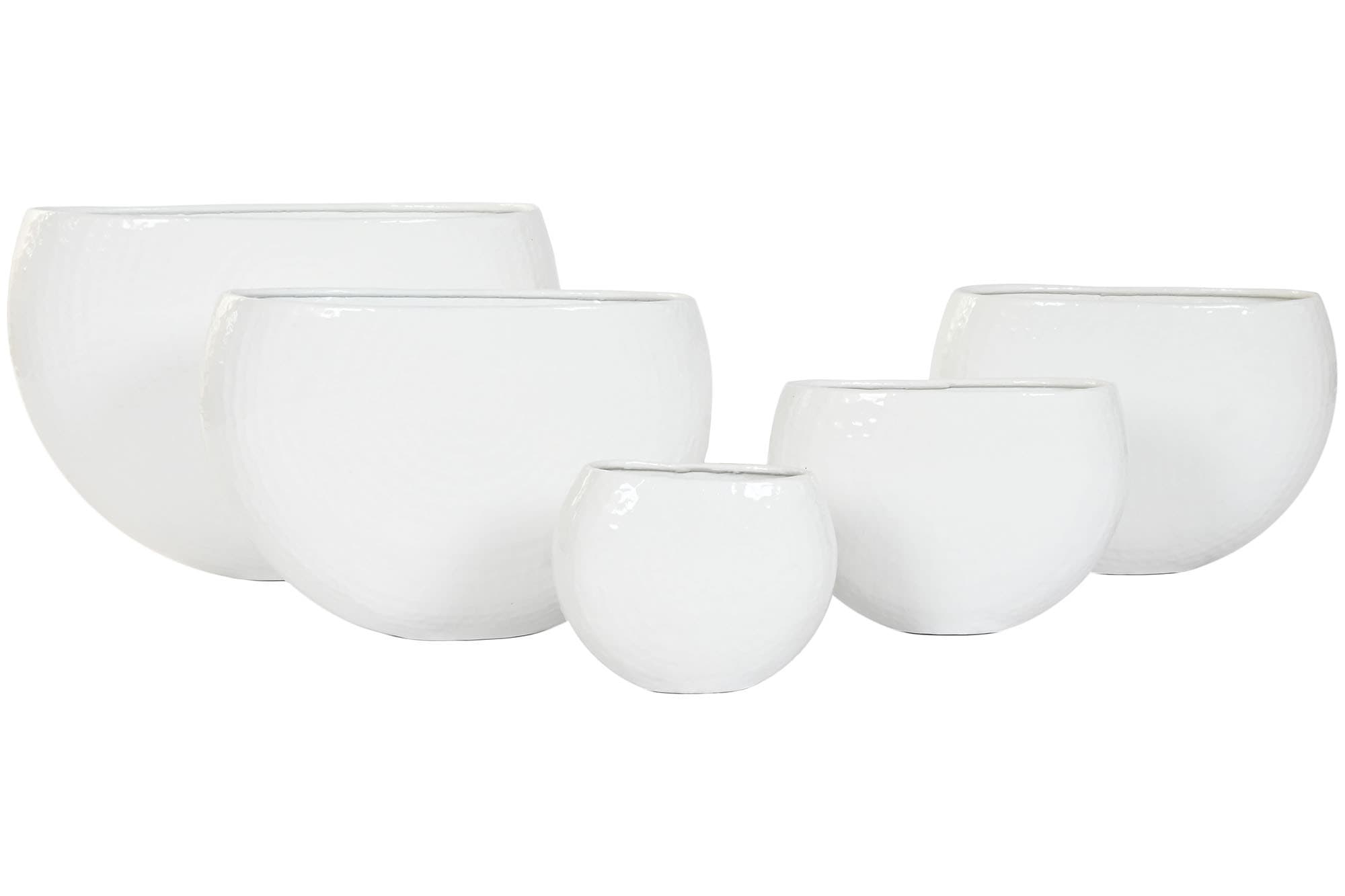 Set 5 Ghivece White din Aluminiu 54x24x36cm
