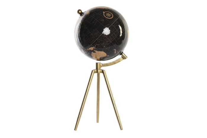 Glob Pamantesc Black Gold din Metal 20x20x47cm