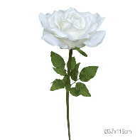 Trandafir Artificial White D37x116cm