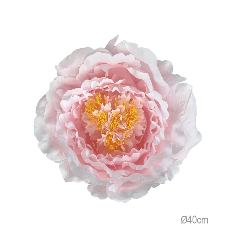 Bujor Artificial Pink White D40cm