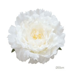 Bujor Artificial White D50cm