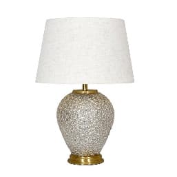 Veioza Beige Gold din Sticla D28x55cm