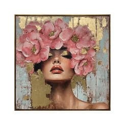 Tablou Pink Roses Female 80x4x80cm