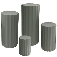 Set 4 Suporturi Mint Green din Lemn D39x81cm